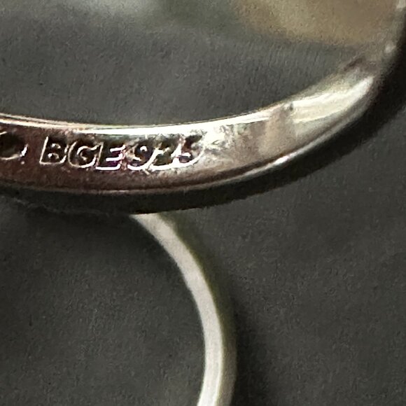 Sterling Silver Cubic Zirconia Band Set Size 9 1/2 Preowned - Picture 8 of 8